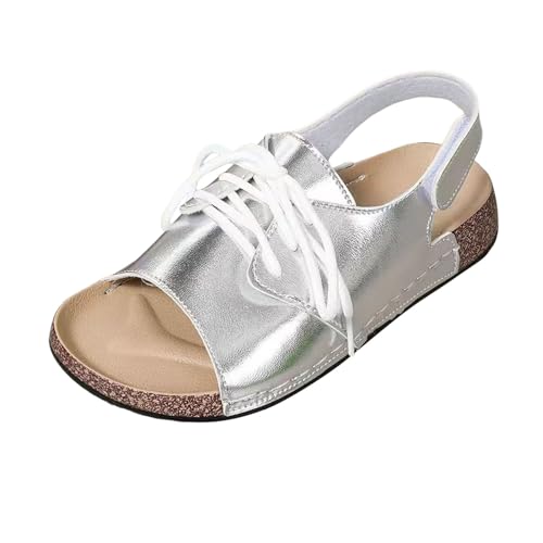 ReSin90s Zehentrenner Sandalen Damen Mit Keilabsatz Mit Verstellbarem Riemen Bequem Sommerschuhe Open Toe Wedges Strand Im Freien Dicke Boden Sandalen Pantoletten Hausschuhe Mit Verstellbaren Riemen von ReSin90s