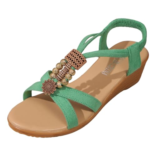 ReSin90s Zehentrenner Sandalen Damen Outdoor Wassersandalen Casual Sandale Plateau Sandale Low Wedge Sandalen Mit Offener Zehenpartie Sommerschuhe Pantoletten Hausschuhe Mit Verstellbaren Riemen von ReSin90s
