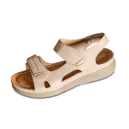 Sandalen & Slides Für Damen Casual Wedge Peep Toe High Heel Plattform Sandale Anti-Rutsch Mit Arch Support Komfortable Schaumstoff Rutschen Freizeit Low Wedge Sandalette Strandsandaletten von ReSin90s