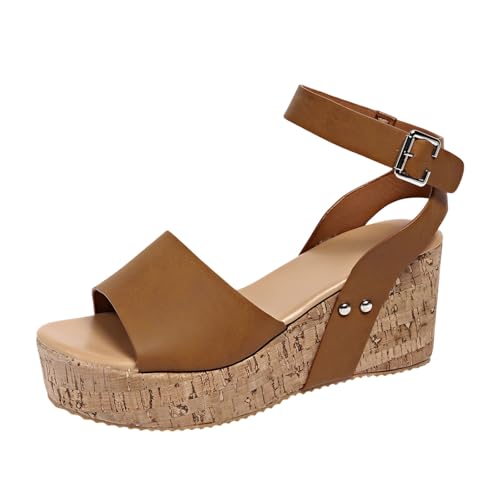 Sandalette Damen Casual Damen Wedge Peep Toe High Heel Plattform Pantoletten Weiche Fußbett Pool Meer Strand Outdoor Sommerschuhe Sandalette Damen Casual Damen Wedge Peep Toe High Heel Plattform Pantoletten Weiche Fußbett Pool Meer Strand Outdoor Sommerschuhe von ReSin90s