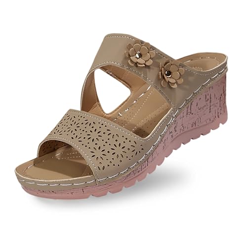 Sandaletten Damen Casual Wedge Peep Toe High Heel Plattform Sandale Anti-Rutsch Mit Arch Support Komfortable Schaumstoff Rutschen Travel Slope Heel Roman Sandals Lightweight Flip Flops Sandaletten Damen Casual Wedge Peep Toe High Heel Plattform Sandale Anti-Rutsch Mit Arch Support Komfortable Schaumstoff Rutschen Travel Slope Heel Roman Sandals Lightweight Flip Flops von ReSin90s