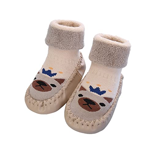 Sockenschuhe Baby Krabbelschuhe Lauflernschuhe rutschfeste Niedlicher Cartoon Weicher Stricken Socken Barfussschuhe Baby Shoes Krabbelsocken von ReSin90s