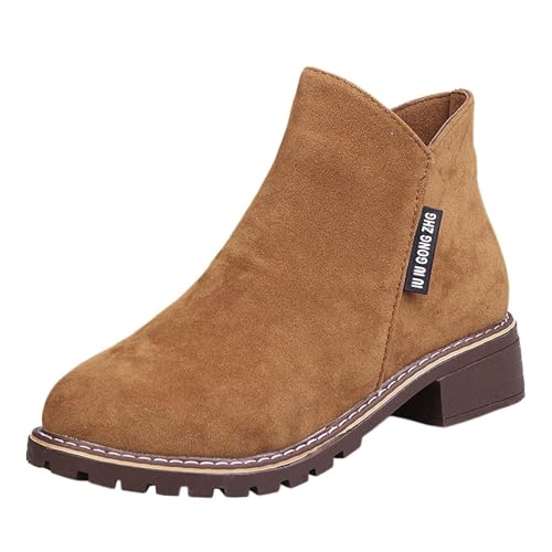 Stiefeletten Damen Worker Boots Chunkyrayan Rutschsicher Abriebfest Atmungsaktiv Regenschuhe Comfy Short Gothic Booties von ReSin90s