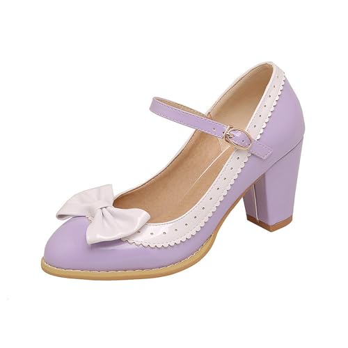 Trachtenschuhe Damen Elegant Vintage Dirndl Schuhe mit Blockabsatz Geschlossene Spangenpumps Bequem Damenschuhe Halbschuhe Highheels Trachtenschuhe Tanzschuhe Festival Absatzschuhe von ReSin90s