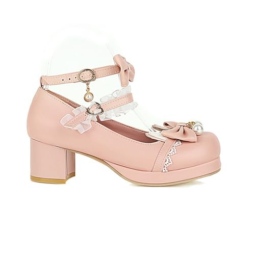 Trachtenschuhe Damen Pumps Blockabsatz Pumps Breite Füße Hochzeitsschuhen Mit Riemchen Elegant Dirndl Schuhe Mit Riemchen Elegant Tanzschuhe Plateau, Kleider, Brautschuhe Party von ReSin90s