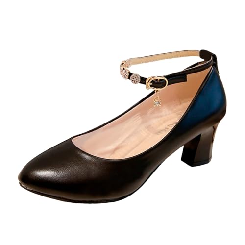 Trachtenschuhe Damen Pumps High Heels Pumps Riemchen Blockabsatz Geschlossen Schuhe Bequem Damenschuhe Halbschuhe Highheels Trachtenschuhe Perfekt für Hochzeiten und Partys von ReSin90s