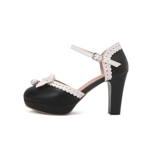 Trachtenschuhe Damen Pumps mit Blockabsatz Geschlossene Spangenpumps Elegant Festliche Dirndl Kleid Trachten Schuhe Damenschuhe Tanzschuhe Festival Absatzschuhe von ReSin90s