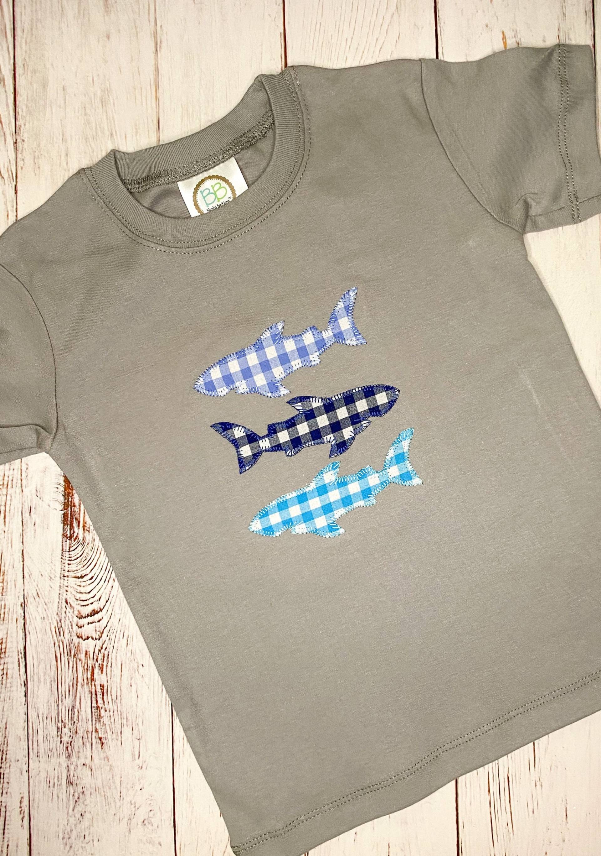 Hai Trio Shirt Für Babys Und Kleinkinder, Jungen Mädchen Personalisiertes Aquarium, Baby Monogramm Strand, Kleinkind Personalisierte Sommer von ReaReaJs