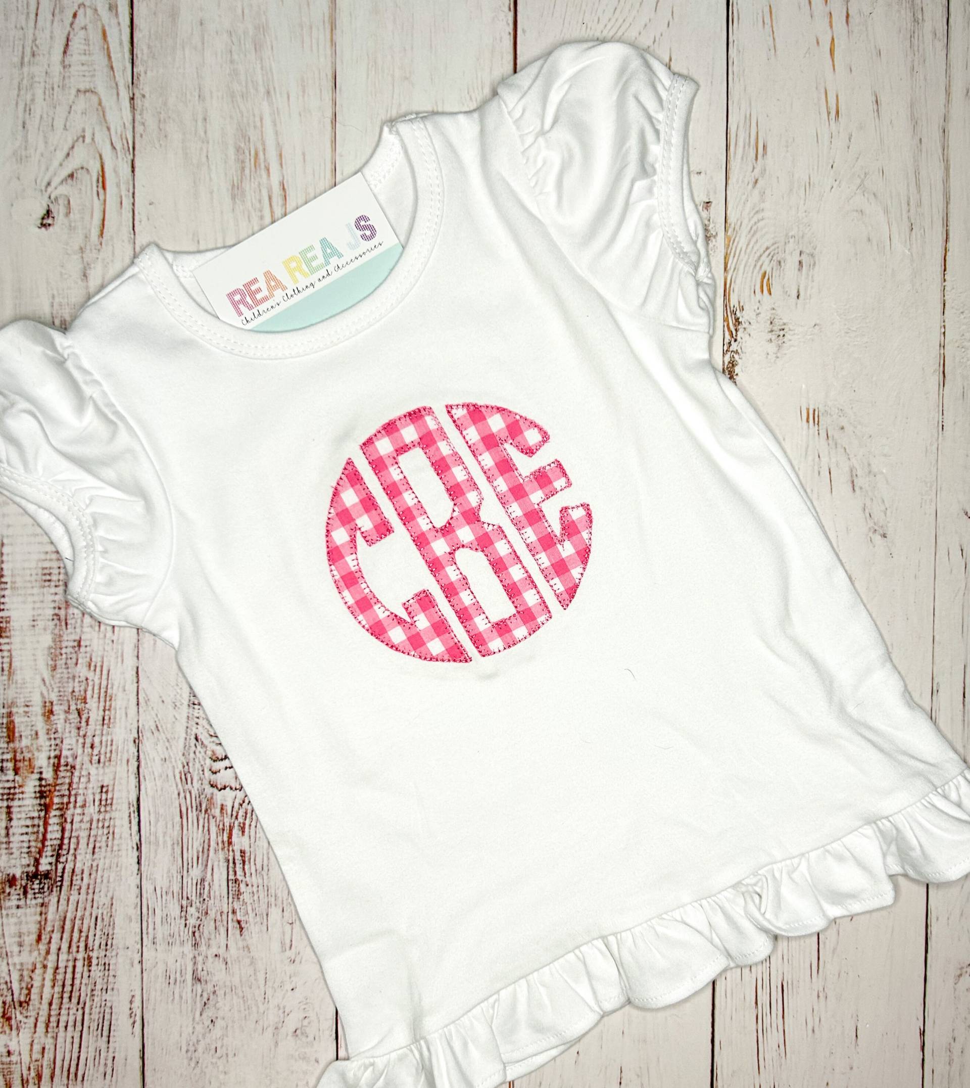 Mehr Farben, Kreis Monogramm Shirt Für Babys Und Kleinkinder, Junge Mädchen Personalisiertes Shirt, Baby Monogrammed, Kleinkind Personalisierte von ReaReaJs