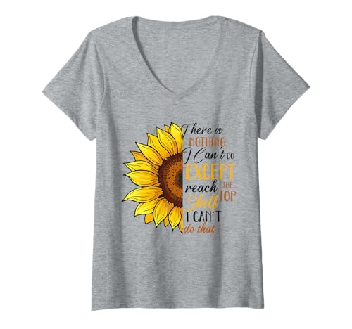 Damen Lustig, es gibt nichts, was ich nicht tun kann, außer das oberste Regal zu erreichen T-Shirt mit V-Ausschnitt Damen Lustig, es gibt nichts, was ich nicht tun kann, außer das oberste Regal zu erreichen T-Shirt mit V-Ausschnitt von Reach Top Shelf, Funny sarcastic People Quote