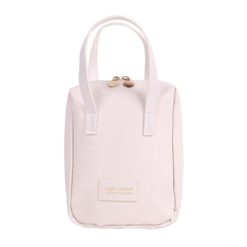 Kosmetiktasche für Mädchen aus PU-Leder zum effizienten Organisieren Ihrer Beauty-Essentials, weiß von ReachMall