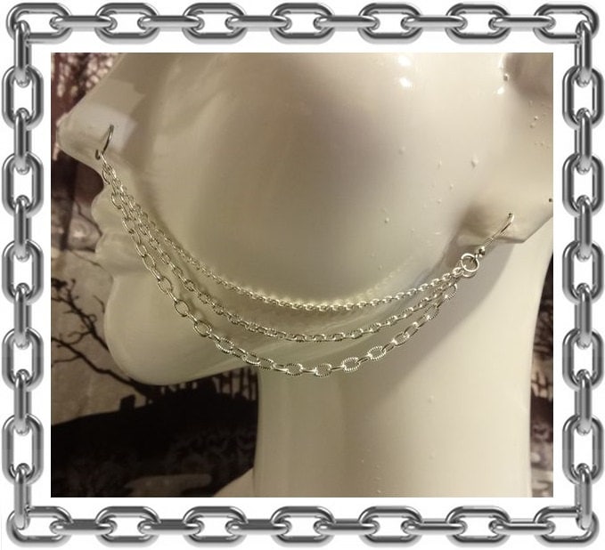 3-Reihige Nasenkette Erhältlich in Silber, Gold, Gunmetal Oder Schwarz 3-Reihige Nasenkette Erhältlich in Silber, Gold, Gunmetal Oder Schwarz von ReactionBodyChains
