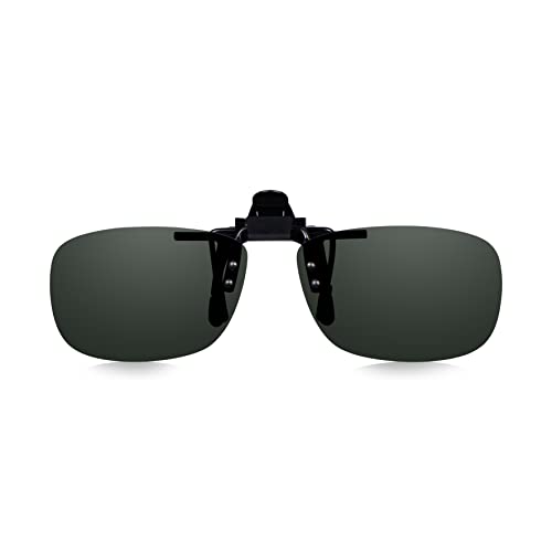 Read Optics Clip-on-Sonnenbrille über verschreibungspflichtigen und nicht verschreibungspflichtigen Brillen mit einfacher Befestigung, polarisiertem UV-Schutz, hochklappbaren randlosen, leichten von Read Optics