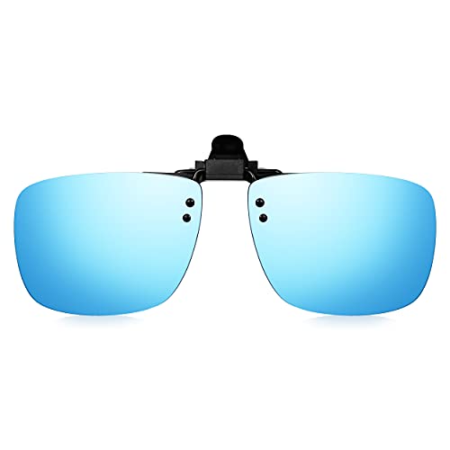 Read Optics Clip-On-Sonnenbrille über verschreibungspflichtigen und nicht verschreibungspflichtigen Brillen mit einfacher Befestigung, polarisiertem UV-Schutz, hochklappbaren, randlosen, leichten von Read Optics