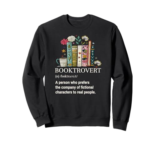 Booktrovert Bookish Coffee Floral Book Lover Frau Mädchen Sweatshirt von Reader Gifts & Bookish Apparel