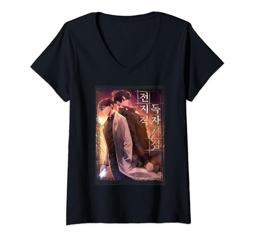 Damen Omniscient Reader's Viewpoint -Kim Dokja Manga Webtoon T-Shirt mit V-Ausschnitt von Reader's Viewpoint -Kim Dokja Manga Webtoon