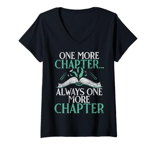 Damen Noch EIN Kapitel, Immer noch EIN Kapitel, Bücherwurm, Buch lesen T-Shirt mit V-Ausschnitt Damen Noch EIN Kapitel, Immer noch EIN Kapitel, Bücherwurm, Buch lesen T-Shirt mit V-Ausschnitt von Reading Bookish Book Nerd Reading Books Gifts