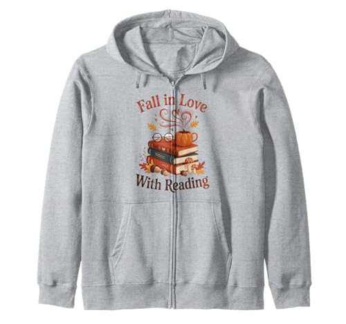 Verlieben Sie Sich in das Lesen von Kürbis Herbstlaub Frauen Mädchen Kapuzenjacke Verlieben Sie Sich in das Lesen von Kürbis Herbstlaub Frauen Mädchen Kapuzenjacke von Reading Fall Back to School Teacher Outfit