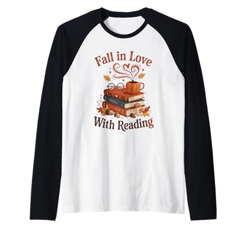 Verlieben Sie Sich in das Lesen von Kürbis Herbstlaub Frauen Mädchen Raglan Verlieben Sie Sich in das Lesen von Kürbis Herbstlaub Frauen Mädchen Raglan von Reading Fall Back to School Teacher Outfit