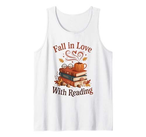 Verlieben Sie Sich in das Lesen von Kürbis Herbstlaub Frauen Mädchen Tank Top Verlieben Sie Sich in das Lesen von Kürbis Herbstlaub Frauen Mädchen Tank Top von Reading Fall Back to School Teacher Outfit