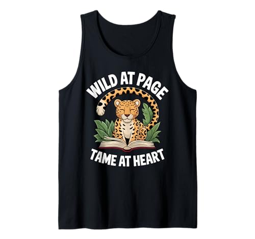 Reading Leopard Book Reader Kids Animal lover Tank Top Reading Leopard Book Reader Kids Animal lover Tank Top von Reading Zoo Animals Book Lover Apparel