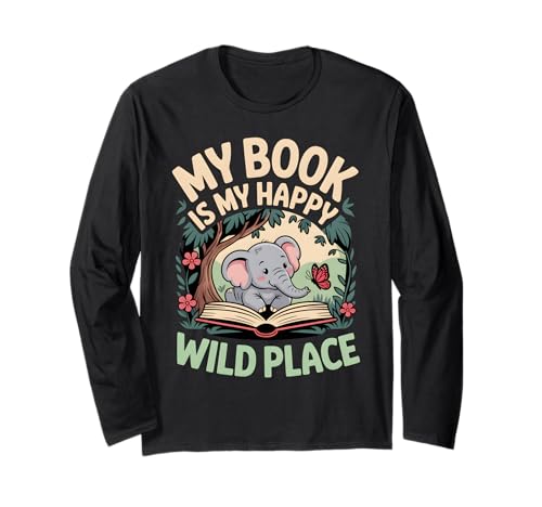 Reading Reading lover Book Reader Kids Langarmshirt Reading Reading lover Book Reader Kids Langarmshirt von Reading Zoo Animals Book Lover Apparel