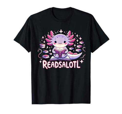 Axolotl Books Readsalotl Lesewurm Jungen Mädchen Kinder T-Shirt von Readsalotl Apparels.