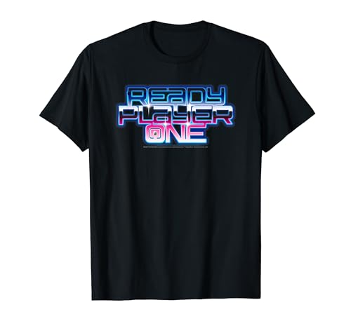 Ready Player One T-Shirt Schwarz Klassisch mit Logo-Design Crew Neck Kurzarm Unisex Erwachsene Kinder S von Ready Player One