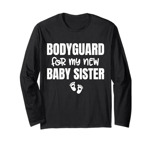 Lustiger Bodyguard für Meine Neue Baby Schwester Big Brother Security Langarmshirt von Ready To Be A Big Brother Bodyguard