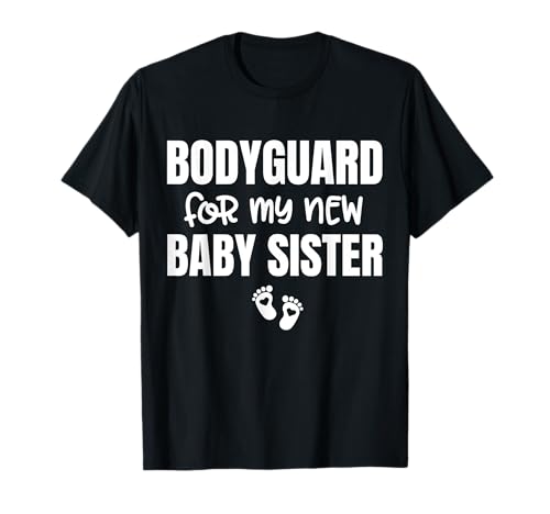 Lustiger Bodyguard für Meine Neue Baby Schwester Big Brother Security T-Shirt von Ready To Be A Big Brother Bodyguard