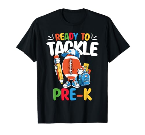 Ready To Tackle Pre-K Vorschulfußball Back to School Kids T-Shirt Ready To Tackle Pre-K Vorschulfußball Back to School Kids T-Shirt von Ready To Tackle Pre-K Preschool Football School