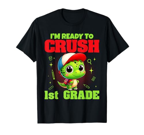 Ready to Crush 1. Klasse Back To School Dinosaurier Kinder Jungen T-Shirt Ready to Crush 1. Klasse Back To School Dinosaurier Kinder Jungen T-Shirt von Ready to Crush Back To School