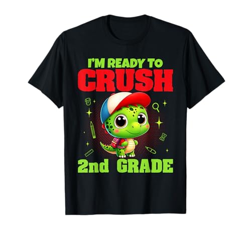 Ready to Crush 2nd Grade Back To School Dinosaurier Kinder Jungen T-Shirt Ready to Crush 2nd Grade Back To School Dinosaurier Kinder Jungen T-Shirt von Ready to Crush Back To School