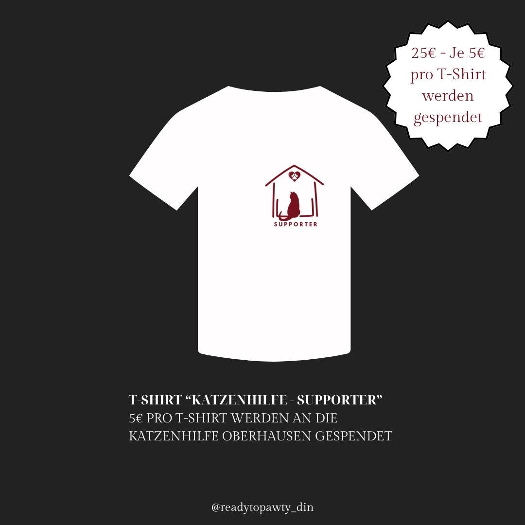 Katzenhilfe Shirt | Supporter T-Shirt Tierheim Katzenliebhaber Geschenk Tierschutz Statement Katzenhilfe Shirt | Supporter T-Shirt Tierheim Katzenliebhaber Geschenk Tierschutz Statement von Readytopawty