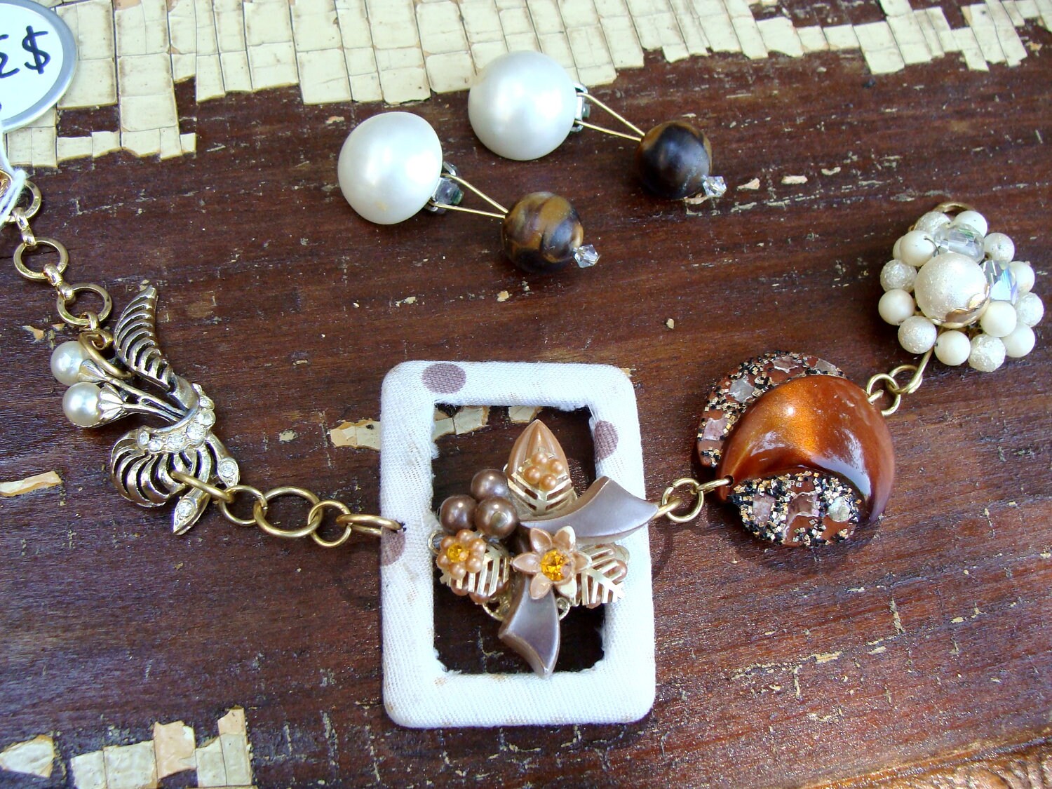 Jahrgang Geborgen Schmuck Assemblage Sie Ist Dotty Armband Set - Reaganjuel von ReaganJuel