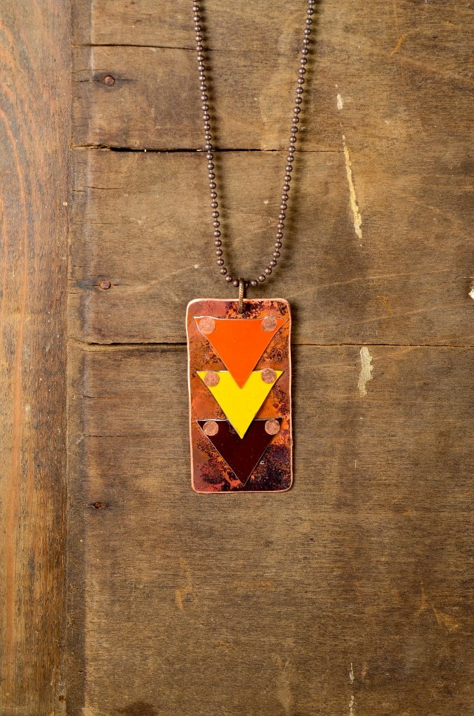 Jahrgang Nummernschild Gebrannt Kupfer - Metallarbeiten Dog Tag Kette Penny Straßen Reaganjuel License7 von ReaganJuel