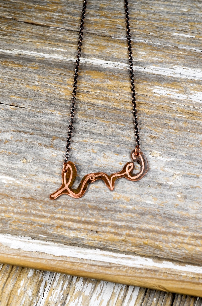 Liebe Signatur Kette/Schmuck Lieben Handschrift Halskette Von Hand Graviert - Reaganjuel Hand6 von ReaganJuel