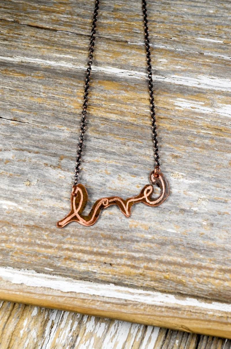 Liebe Signatur Kette/Schmuck Lieben Handschrift Halskette Von Hand Graviert - Reaganjuel Hand6 von ReaganJuel