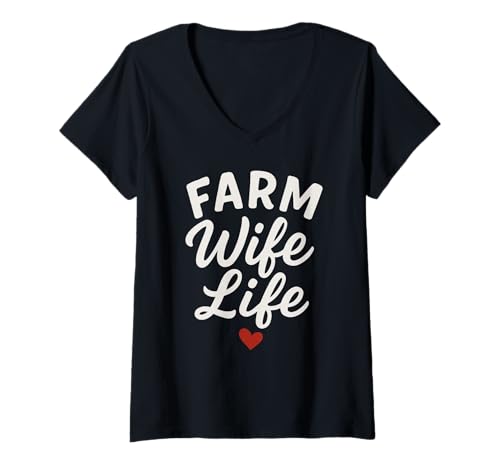 Damen Bauernhof, Ehefrau, Boss, lustig, Landmutter, ländliche Familie, Humor T-Shirt mit V-Ausschnitt Damen Bauernhof, Ehefrau, Boss, lustig, Landmutter, ländliche Familie, Humor T-Shirt mit V-Ausschnitt von Real Boss Farm Life Country Wife Rural Strength