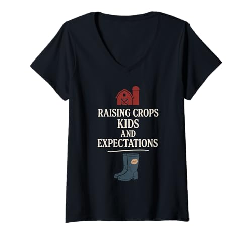 Damen Bauernhof, Ehefrau, Boss, lustig, Landmutter, ländliche Familie, Humor T-Shirt mit V-Ausschnitt Damen Bauernhof, Ehefrau, Boss, lustig, Landmutter, ländliche Familie, Humor T-Shirt mit V-Ausschnitt von Real Boss Farm Life Country Wife Rural Strength