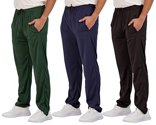 Real Essentials 3er-Pack: Herren-Jogginghose aus Netzstoff, mit Taschen (erhältlich in Groß und Groß), Set 3, 3XL von Real Essentials