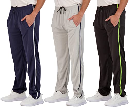 Real Essentials Herren-Stoffhose Trainingshose aus Netzstoff, mit Taschen, 6 Stück, Groß von Real Essentials