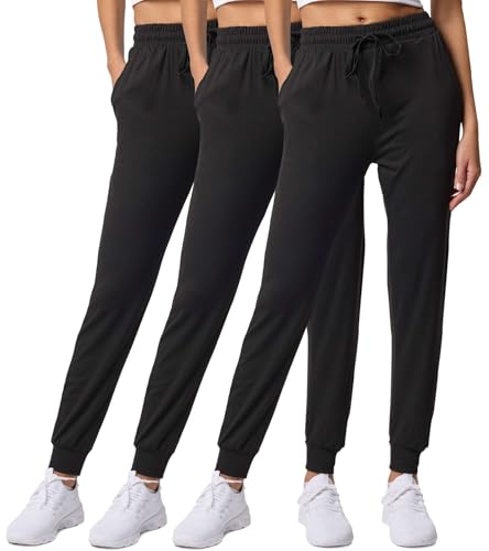 Real Essentials 3er-Pack: ultraweiche Damen-Jogginghose mit Taschen (erhältlich in Übergröße), Set 1, Groß von Real Essentials