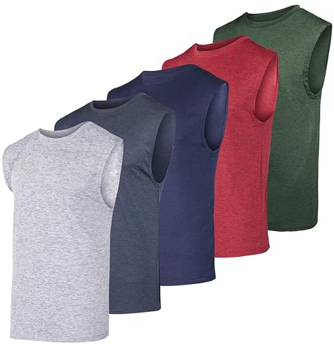 3er & 5er Pack: Herren Dry-Fit Active Athletic Tech Tank Top – Regular und Big & Tall Größen (S-5XLT) von Real Essentials