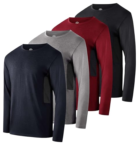 Real Essentials 4er Pack Jungen Jugend Dry-Fit Feuchtigkeitstransport Active Athletic Performance Langarm T-Shirt, Set 5, Klein Real Essentials 4er Pack Jungen Jugend Dry-Fit Feuchtigkeitstransport Active Athletic Performance Langarm T-Shirt, Set 5, Klein von Real Essentials