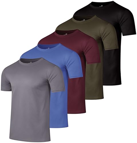Real Essentials 5er-Pack: Herren Mesh Performance Quick Dry Tech Stretch Ultra Soft Atmungsaktiv Short Sleeve Crew Active T-Shirt - Gelb - XX-Large Real Essentials 5er-Pack: Herren Mesh Performance Quick Dry Tech Stretch Ultra Soft Atmungsaktiv Short Sleeve Crew Active T-Shirt - Gelb - XX-Large von Real Essentials