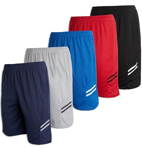 Real Essentials Herren Re Mesh Shorts, 5er-Pack – Set M, M von Real Essentials