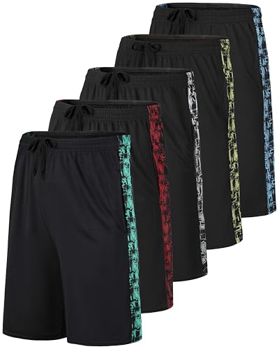 Real Essentials Herren Re Mesh Shorts, Multi, L von Real Essentials