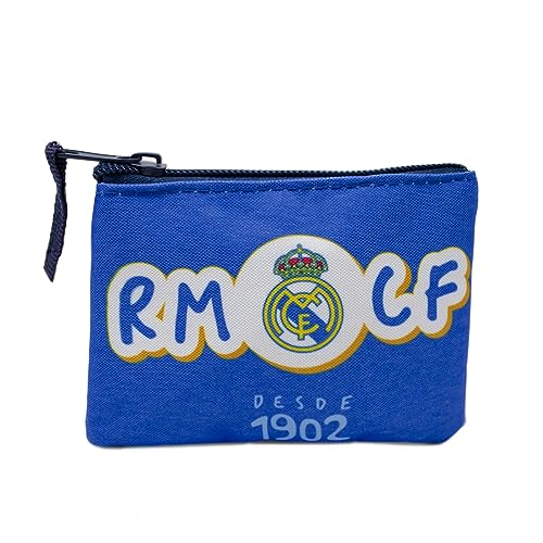 Real Madrid Geldbörse RMCF seit 1902, Wappen, offizielles Produkt, 12 x 10 cm, Blau, blau, Geldbörsen von Real Madrid
