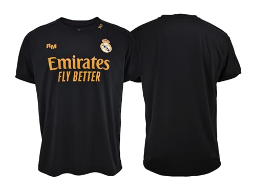 Real Madrid Drittes Trikot der Saison 2023-2024, offizielle Replik mit offizieller Lizenz - Erwachsene, Schwarz , L von Real Madrid